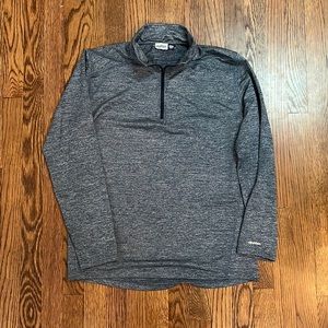 Moisture wicking Chubbies 1/4 zip long sleeve athletic shirt.
